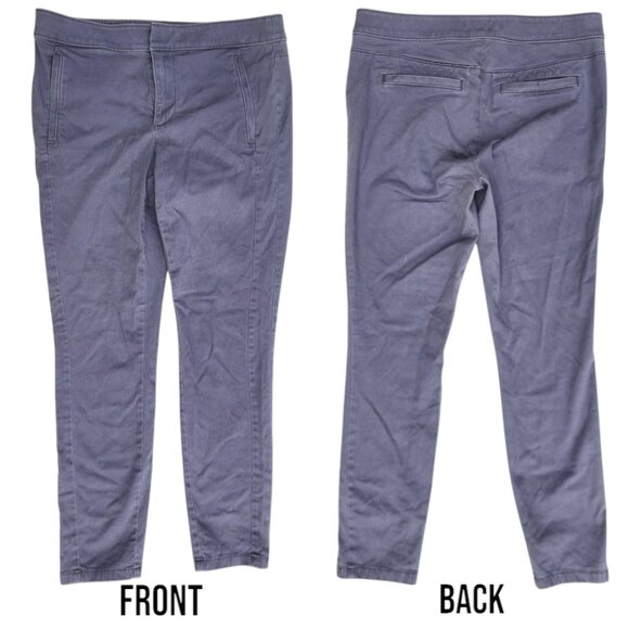 Loft Gray Chino Pants Straight Leg Size 6 Petite Marisa Fit Women's mid rise ank - Picture 2 of 8
